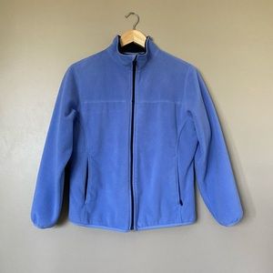 {Lands’ End} Cerulean Zip-Up High Collar Jacket